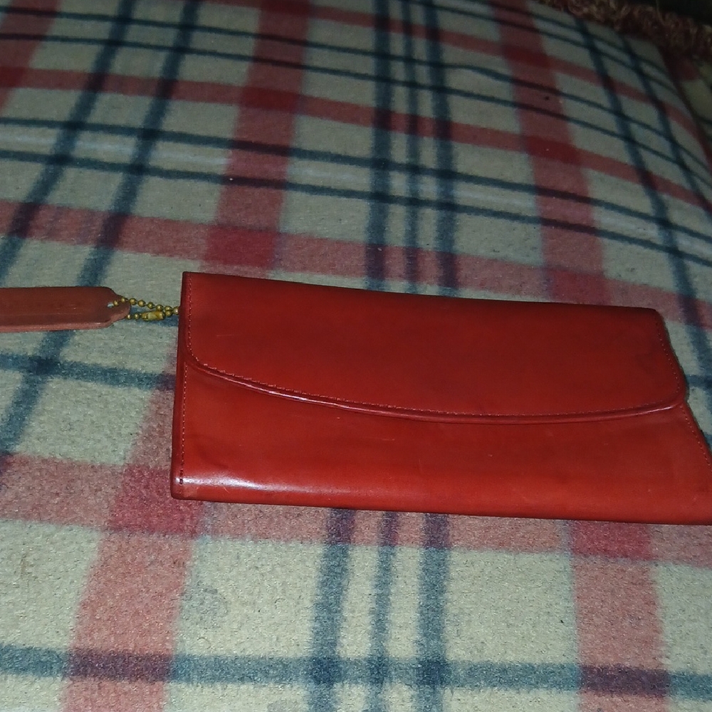Elegant Red Leather Clutch
